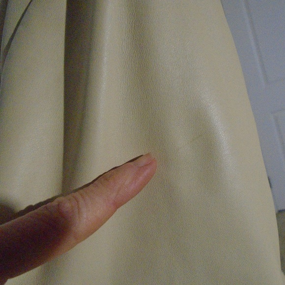 ANN TAYLOR 100% Leather Moto Jacket M Vanilla - Picture 10 of 10